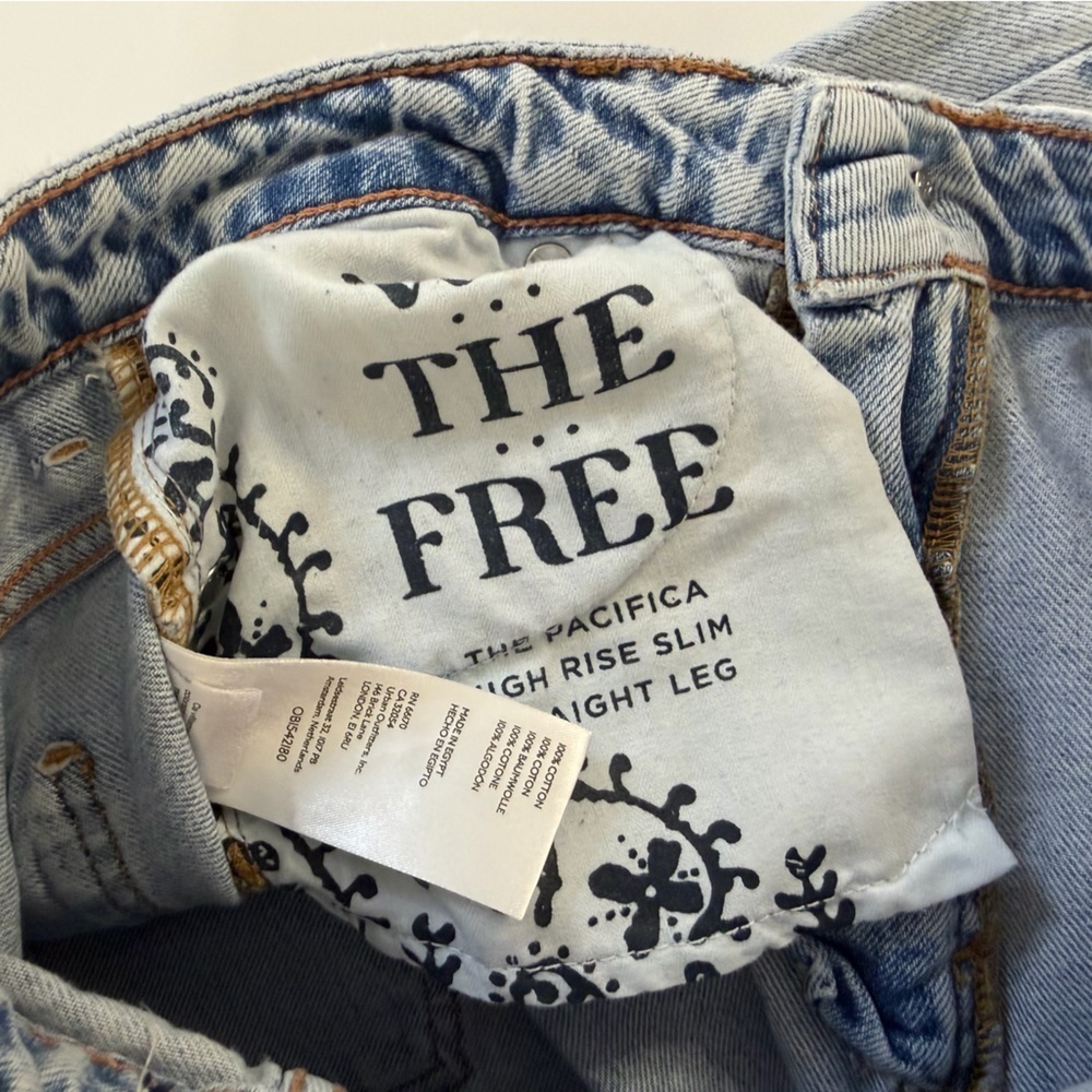 Free People We The Free Jeans Womens 29 The Pacifica High Rise Slim Straight - Picture 7 of 10